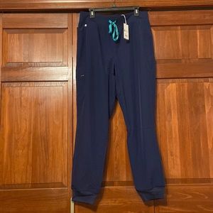 Figs Women Navy FREEx Lined Zamora High Waisted Jogger Scrub Pants